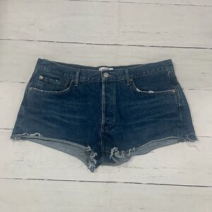 Agolde Parker Dark Blue Jean Shorts size 32